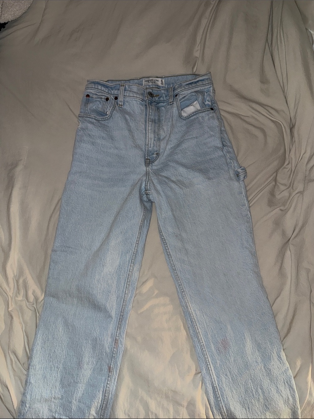 Abercrombie & Fitch Light Blue '90s Straight Ultra High Rise Jeans